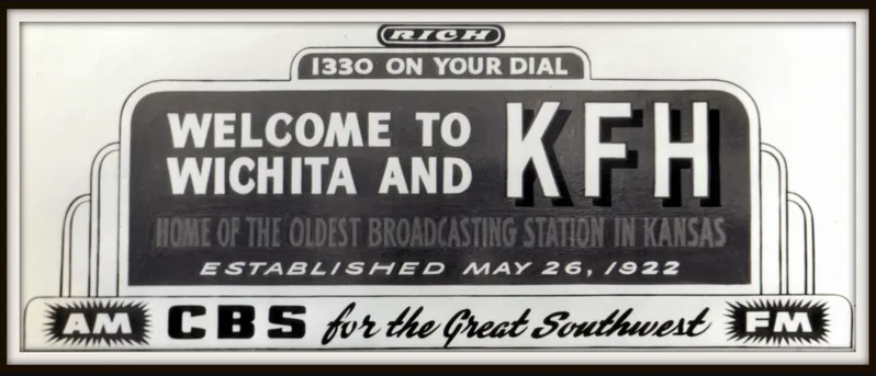 An early banner for KFH Radio