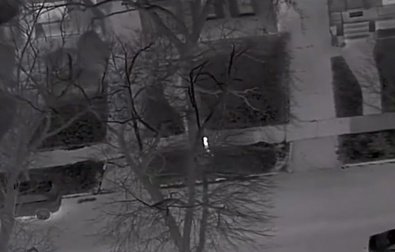 Video from Trooper 6 showing child against tree