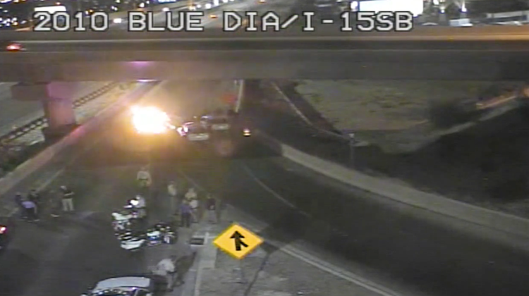 Police close the Blue Diamond onramp to 15S to investigate a kidnapping on 9-1-20