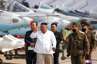 FILE - In this undated file photo provided by the North Korean government on April 12, 2020, North Korean leader Kim Jong Un inspects an air defense unit in western area, North Korea. (Korean Central News Agency/Korea News Service via AP)