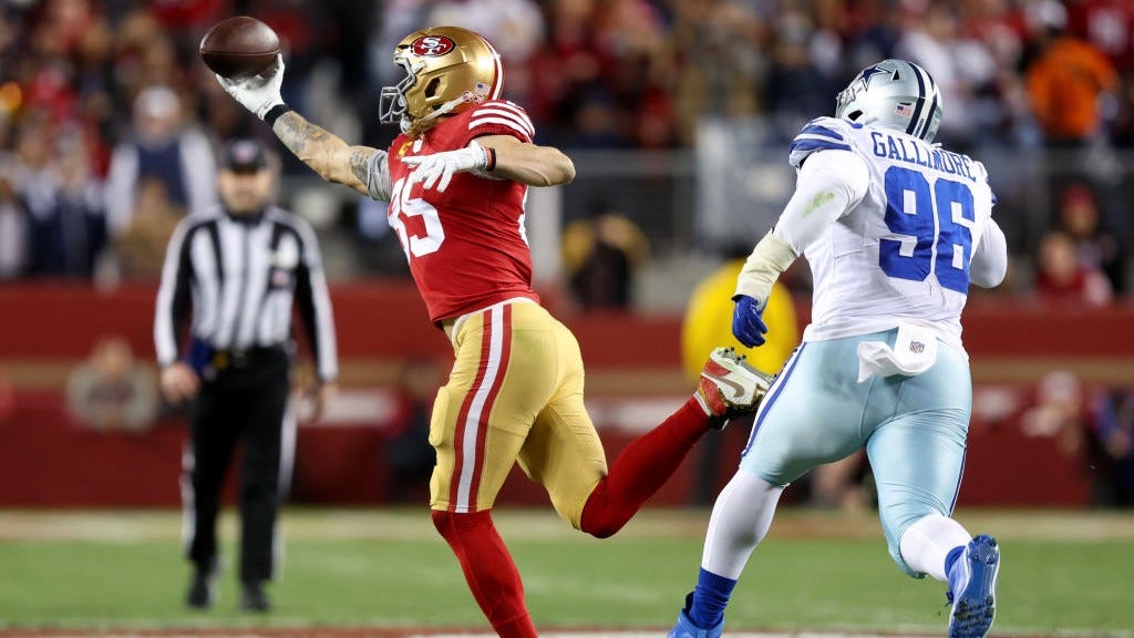 George Kittle's one-handed juggling catch sparks 49ers vs. Cowboys