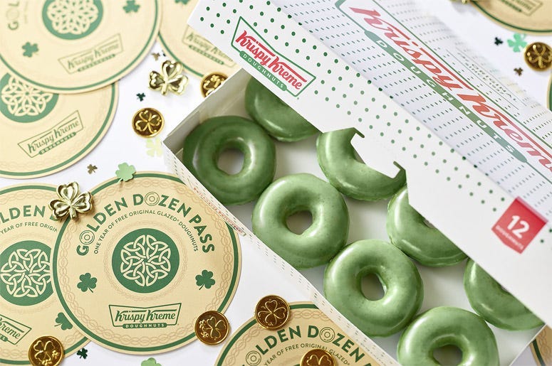 Krispy Kreme Doughnuts’ Green O’riginal Glazed Doughnuts