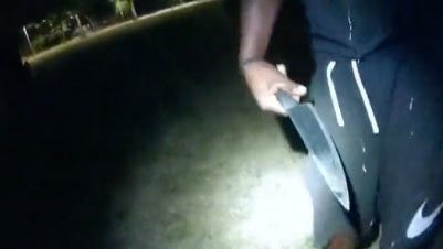 Police body cam video shows man lunging at sergeant with knife before he's shot dead