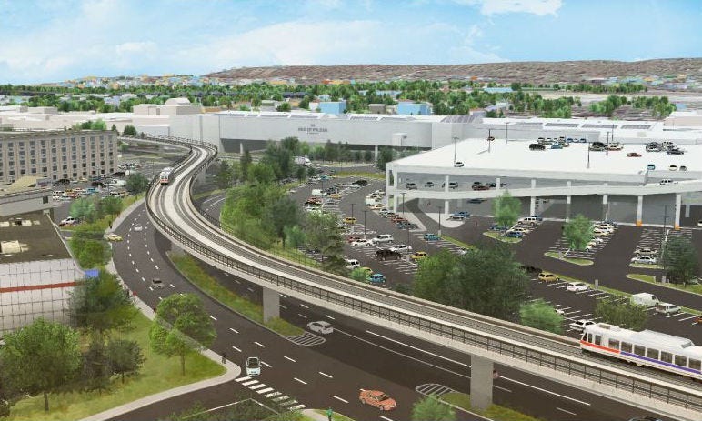 Artistic rendering of KOP rail