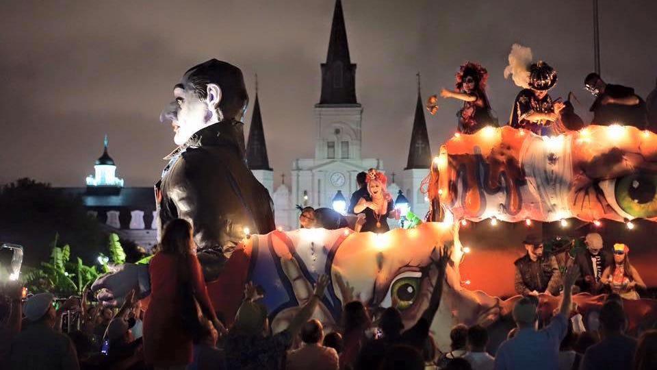 Volunteers dressed as ‘Dr. Fauci’ will survey Krewe of Boo parade-goers