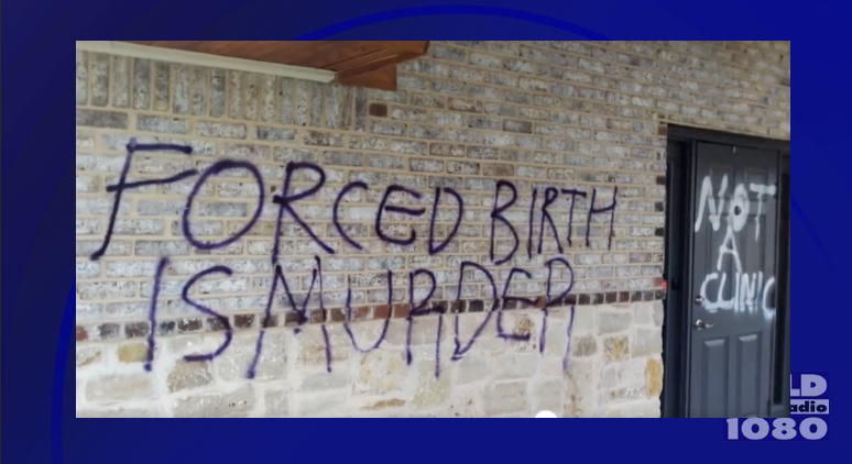 Spray paint vandalism