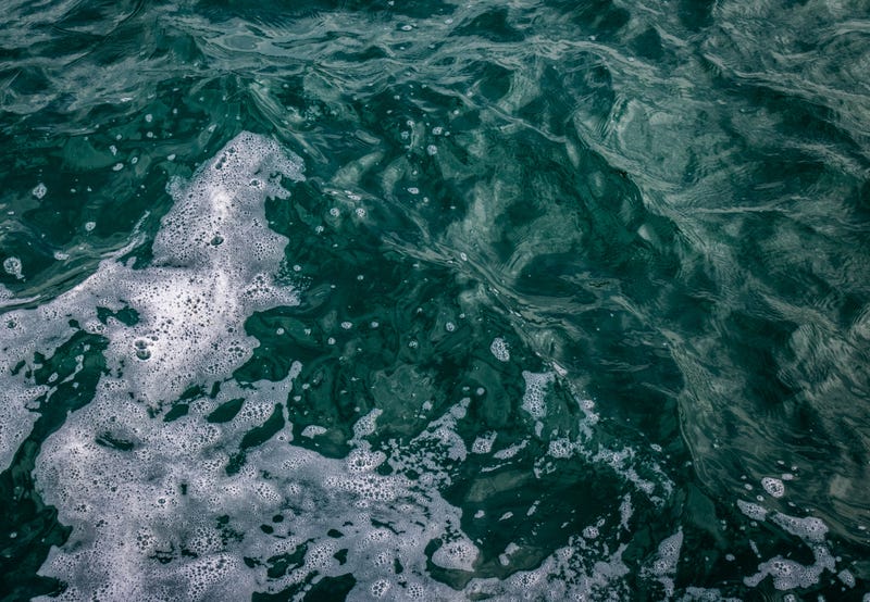 lake waves and foam
