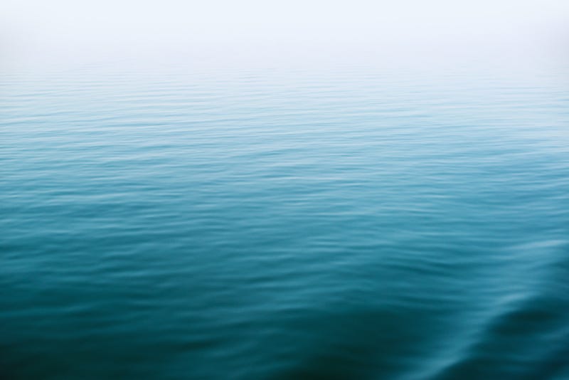 Small ripples and waves on the surface of a lake