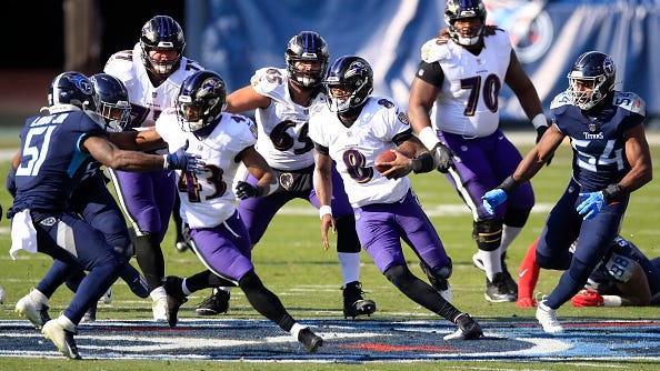 Lamar Jackson's epic 48-yard TD run gets Michael Vick trending on Twitter