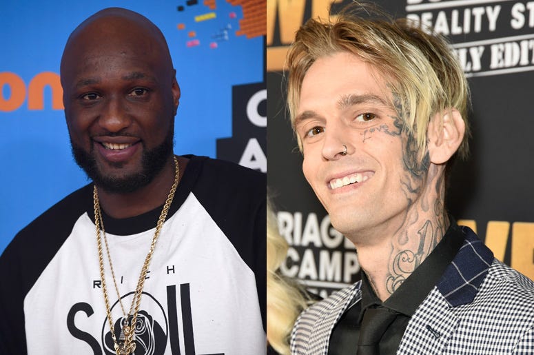 Lamar Odom and Aaron Carter