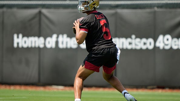 Trey Lance impressing teammates at Niners camp: 'This guy's got some balls'