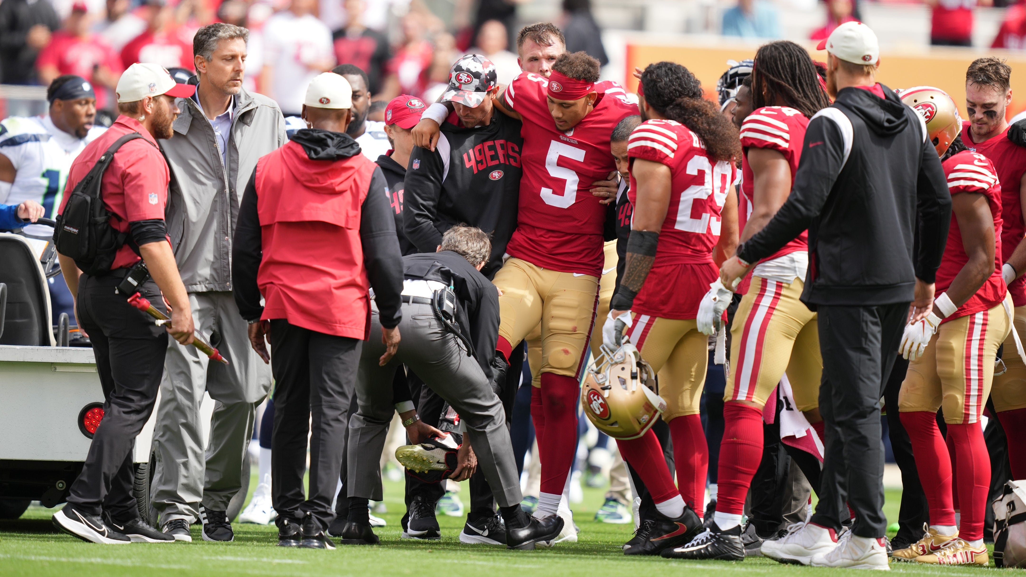 49ers place Trey Lance on IR, elevate Marlon Mack, sign QB Benkert and RB Coleman