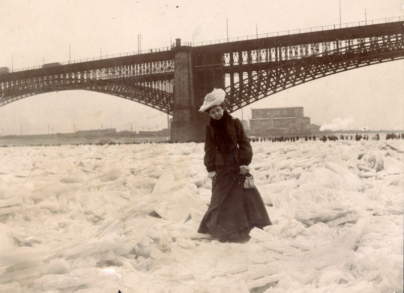 Frozen Mississippi River