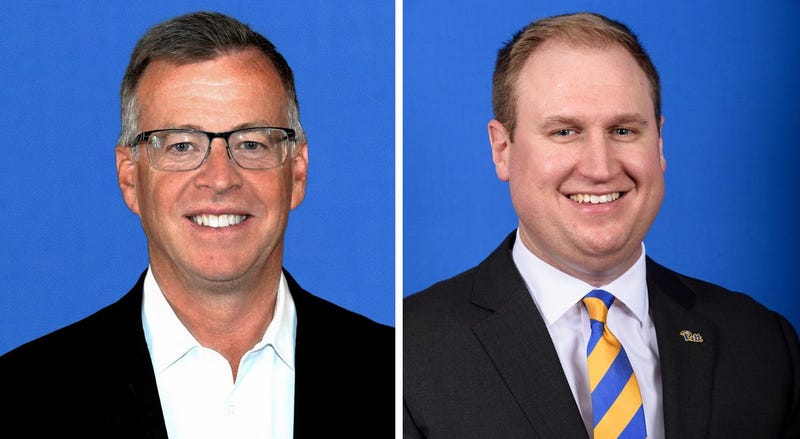 Pitt Broadcasters Larry Richert and Pat Bostick