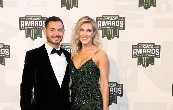 Kyle Larson and Katelyn Larson 