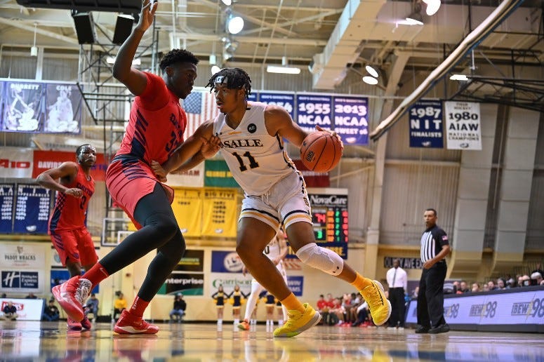 Forward Ed Croswell leads the La Salle Explorers in scoring (10.4 ppg) and rebounding 7.7 rpg).