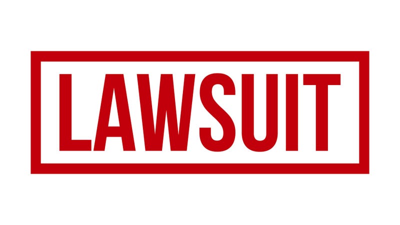 Lawsuit rubber stamp seal vector - stock illustration