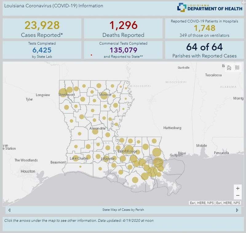 Latest Coronavirus numbers for 04-19-20
