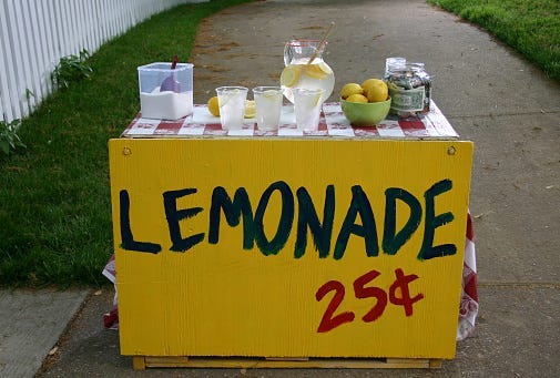 Joke Stand, Lemonade Stand, Laughter, Good Vibes. Quarantine