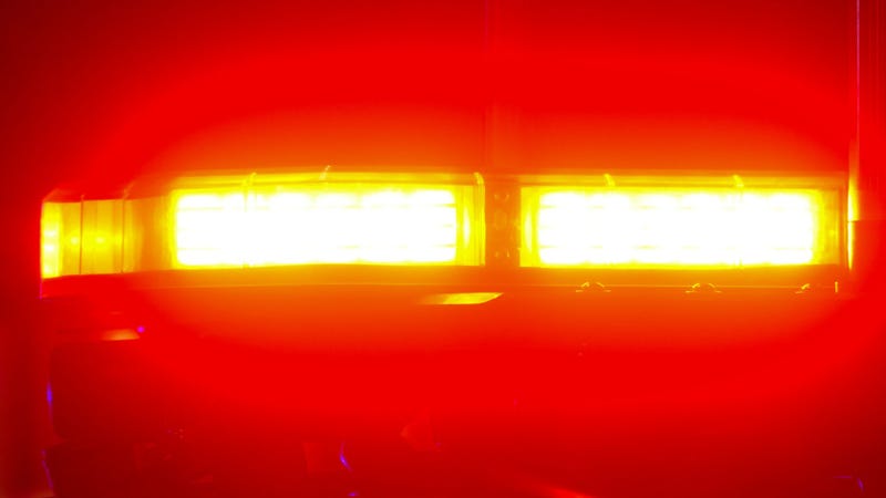 Red lights of a patrol vehicle - stock photo