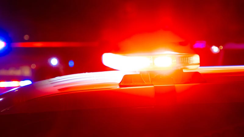 Police flashing lights - stock photo