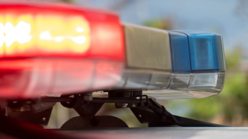 Police emergency vehicle lights - stock photo