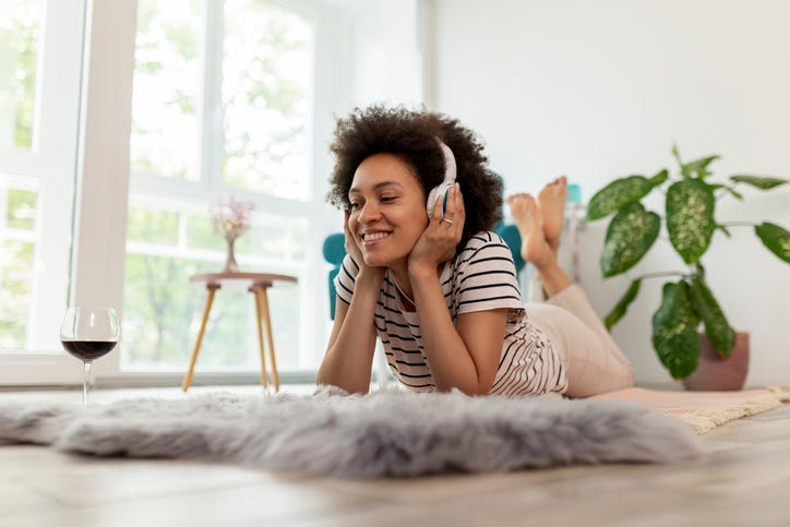 listening to music