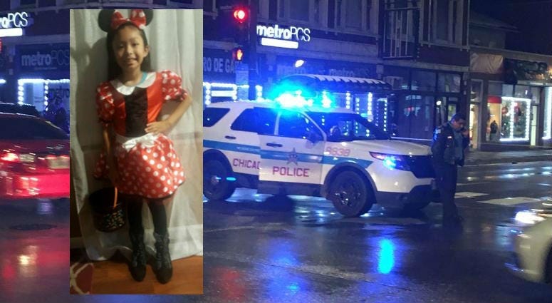 The condition of the 7-year-old girl who was shot while trick-or-treating on Halloween in Little Village on the Southwest Side is improving at a hospital. 