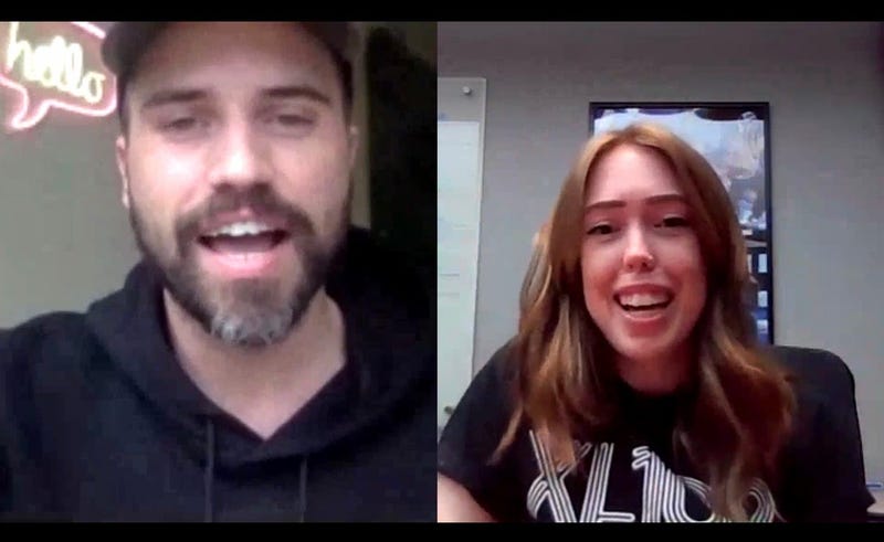 Tyler Glenn of Neon Trees and Liz from XL102