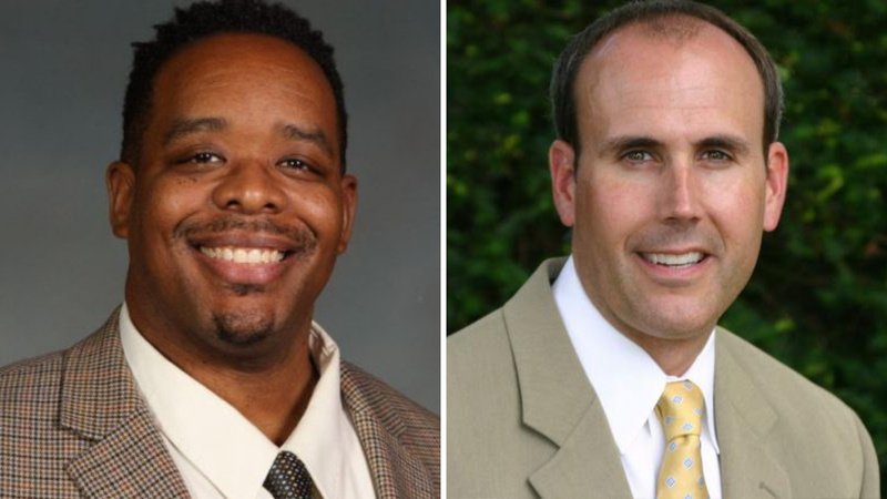 Michael Johnson (left) will replace Sean Hughes as principal of Lower Merion High School.