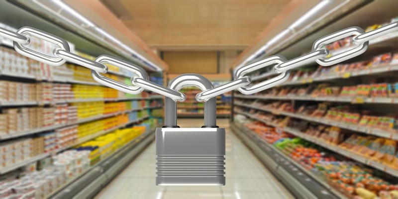 New security measures at the Western Addition Safeway in San Francisco.