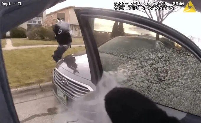 screengrab freezeframe of armed suspect