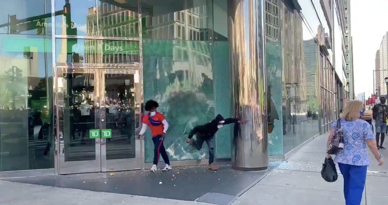 Violence and looting overtook peaceful protests in Philadelphia on Saturday, May 30, in the wake of the killing of George Floyd.