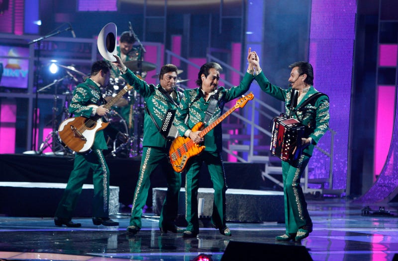 Musical group Los Tigres Del Norte performs during the 9th annual Latin GRAMMY awards in Houston, Texas, 2008.