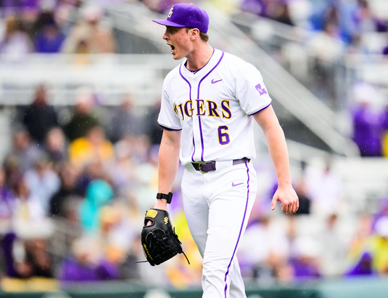 LSU pitcher Justin Loer