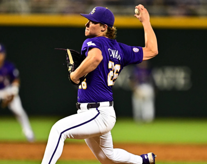LSU pitcher Zac Cowan