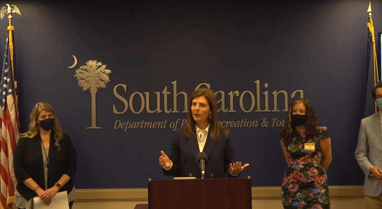 Lt Governor Evette Speaks at Press Conference