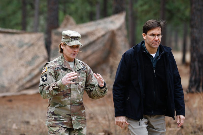 Lt. Gen. Lauran Richardson with Secretary of the Army at Fort Bragg, North Carolina