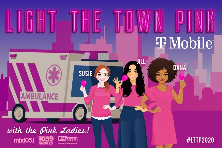 Light the town pink flyer tmobile