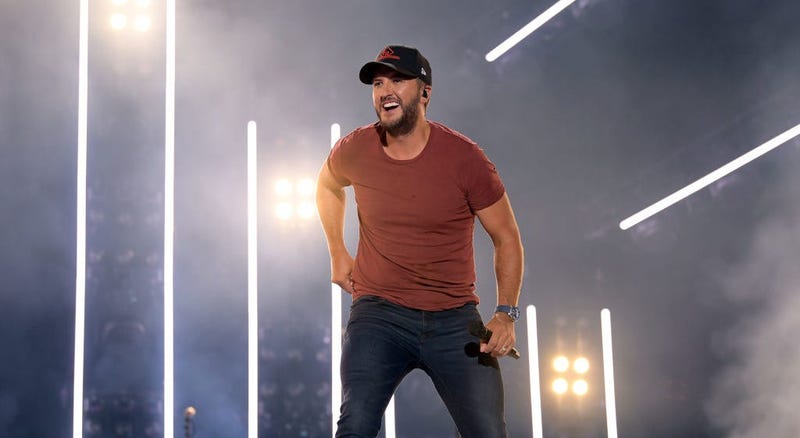 country music artist Luke Bryan on stage in concert