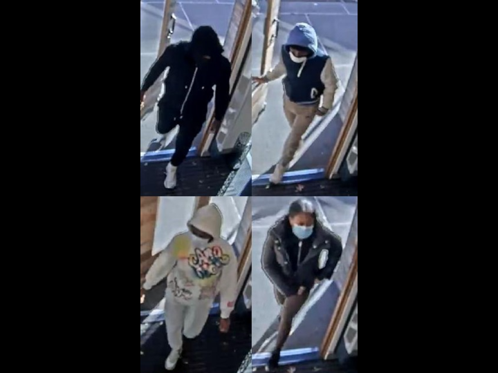 Four suspects are wanted in connection with a robbery at a Lululemon in Brooklyn earlier this month.