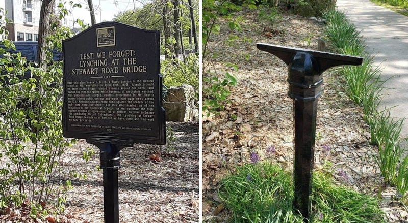 Historical lynching marker stolen