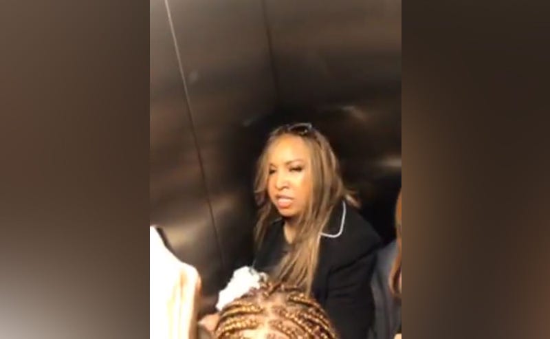 Lynne Patton stuck in NYCHA elevator