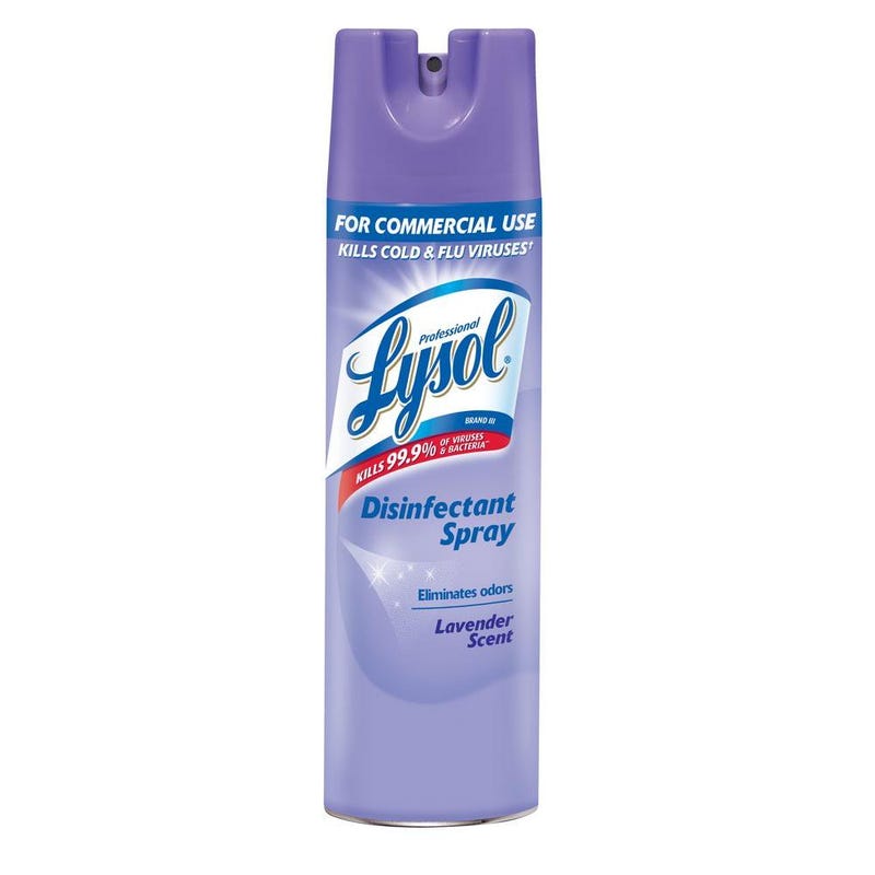 Parents spray disinfectant on children