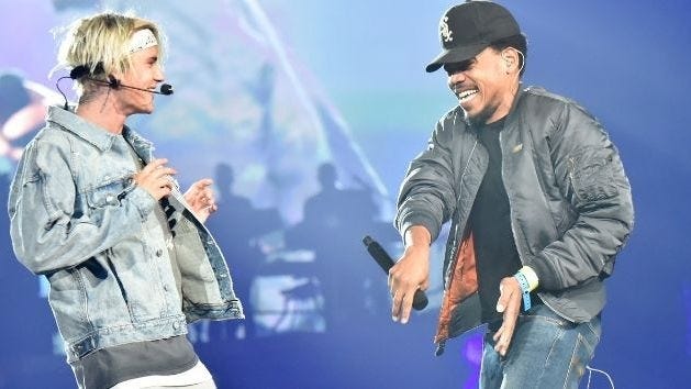 Justin Bieber and Chance the Rapper give away $250,000 to less fortunate fans