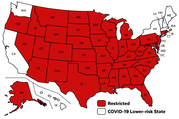 CT added to MA travel advisory list