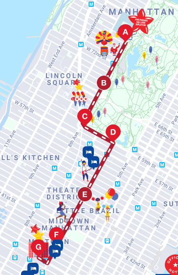 Macy's Thanksgiving Day Parade Route