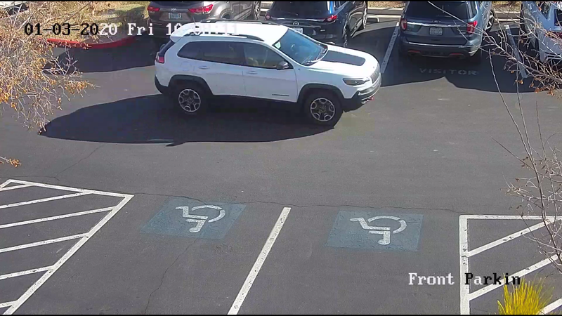 snapshot of vehicle wanted in mail theft 1-30-20
