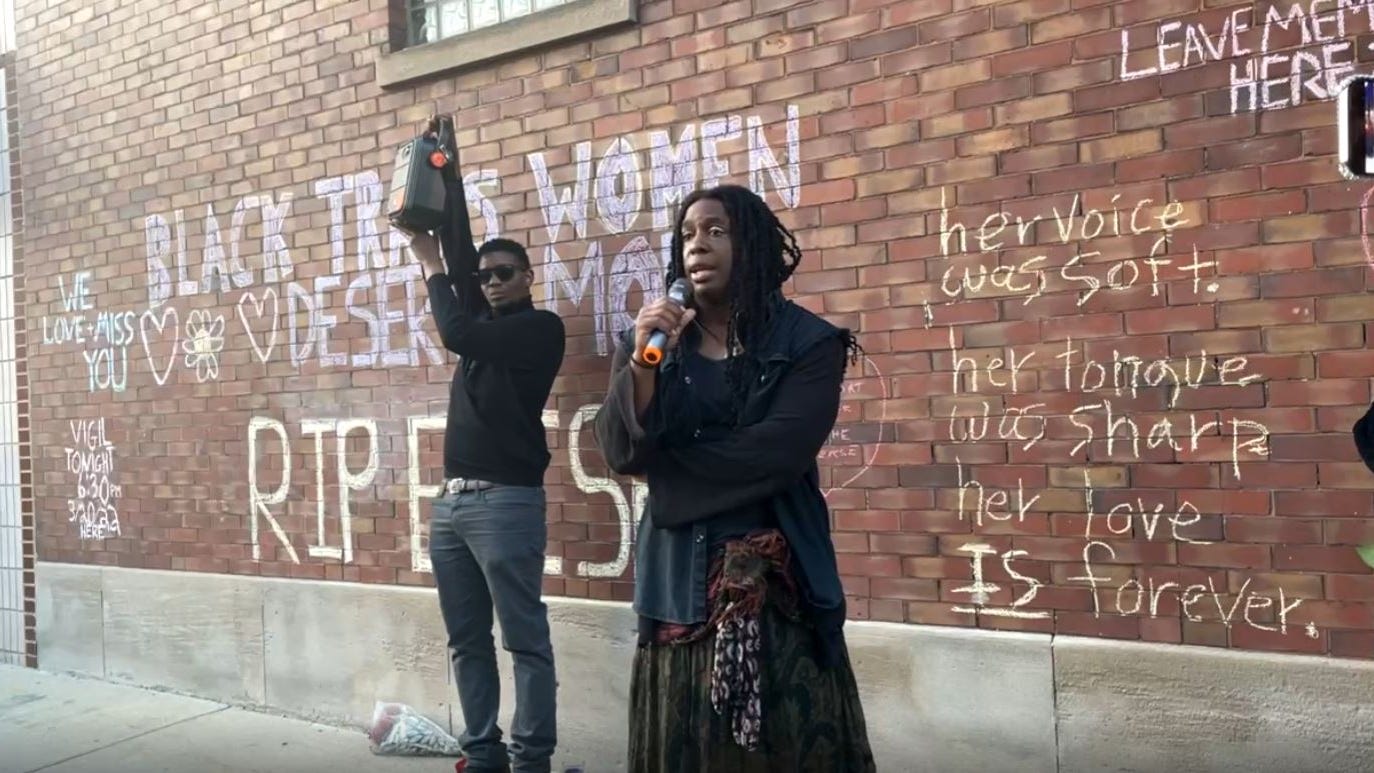 Memorial vigil held on the North Side for transgender activist