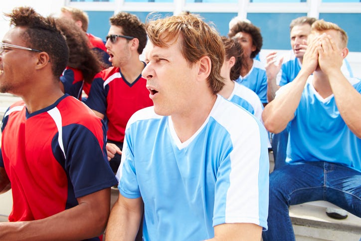Man in stands